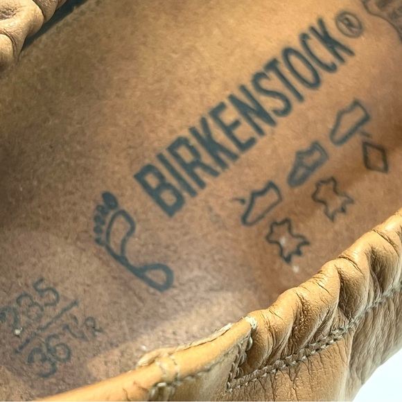 Birkenstock Footprints Brown Tan Leather Slip On Comfort Shoes Women’s 36.5 - Picture 14 of 14